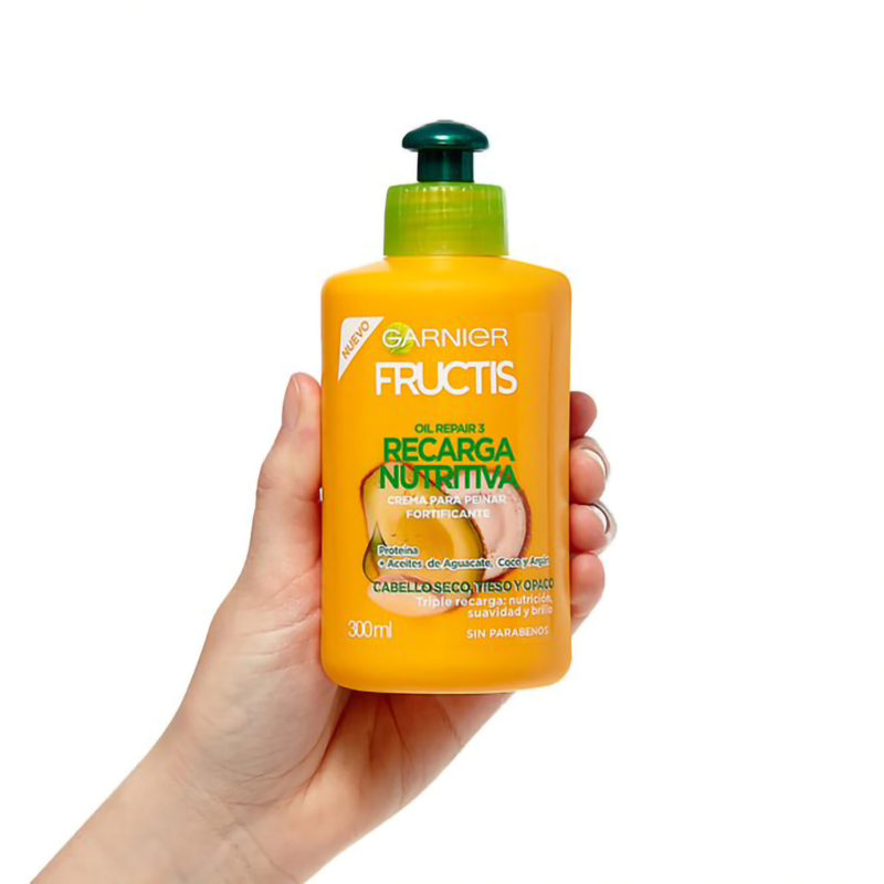 Crema Para Peinar Garnier Fructis Oil Repair Recarga Nutritiva X 300 Ml ...