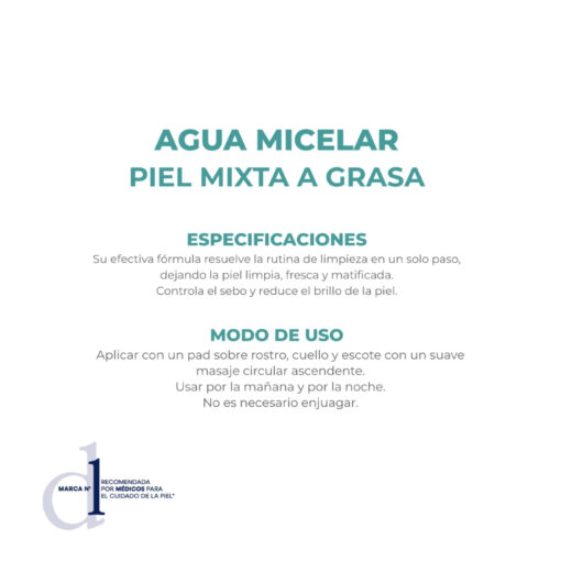 Agua Micelar Dermaglós Piel Mixta a Grasa  X 200 Ml - Imagen 5