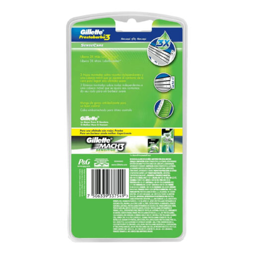 Máquina de Afeitar Gillette Prestobarba 3 Sensitive X 8 U - Imagen 7